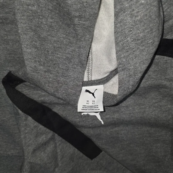 Puma Charcoal Hoodie with Black Accent - Picture 5 of 5
